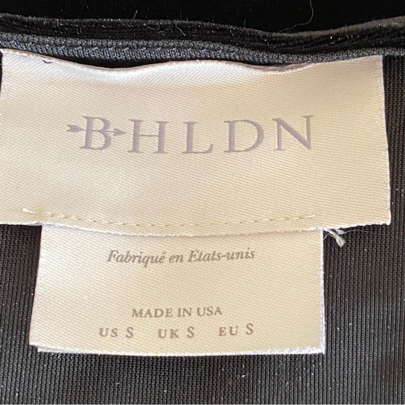 Anthropologie BHLDN Black Velvet Mini Wrap Dress Cocktail Stretch Feminine Small - Picture 6 of 8